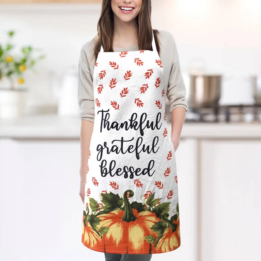 Pumpkin Accented Kitchen Apron - Assorted — wholesale Kitchen & Drinkware by the case