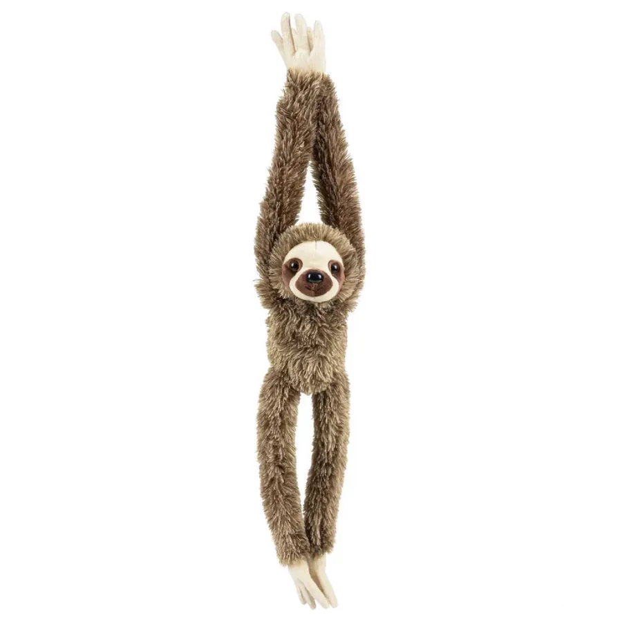 Hanging Sloth Brown Plush Stuffed Toy 18" — wholesale Plush & Squishies by the case