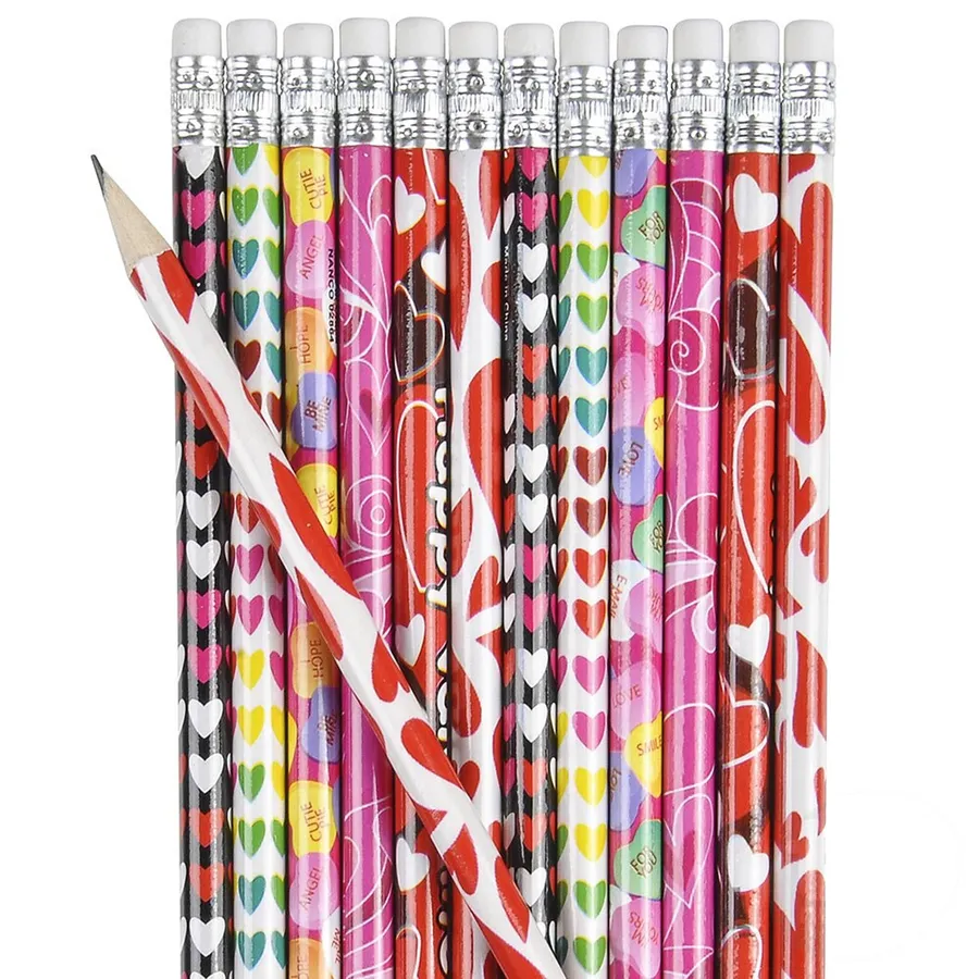 Valentine Themed Pencil For Kids - Assorted — wholesale Seasonal & Holiday by the case