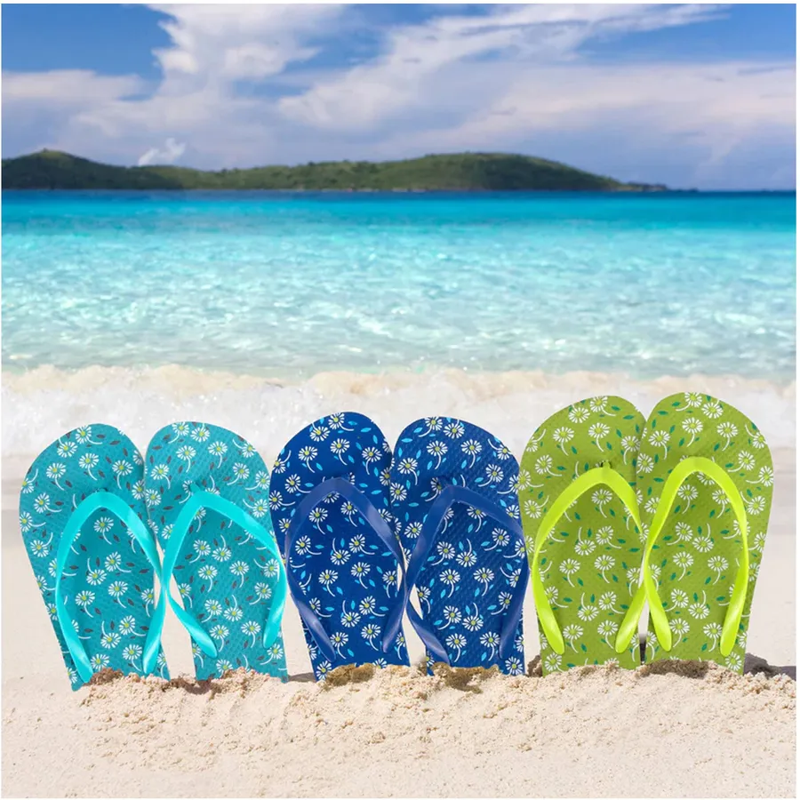 Easter Women's Floral Flip Flops For Valentine - Assorted — wholesale Seasonal & Holiday by the case