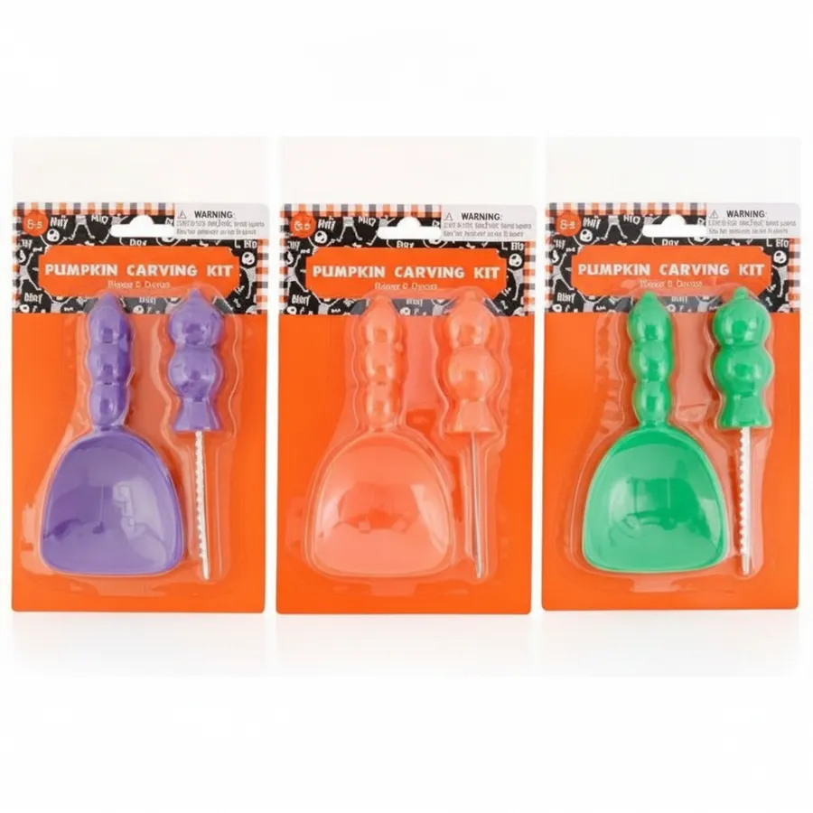 Pumpkin Carving Kit with Scoop and Carver - Halloween Decor and Fall Seasonal Activity — wholesale Seasonal & Holiday by the case