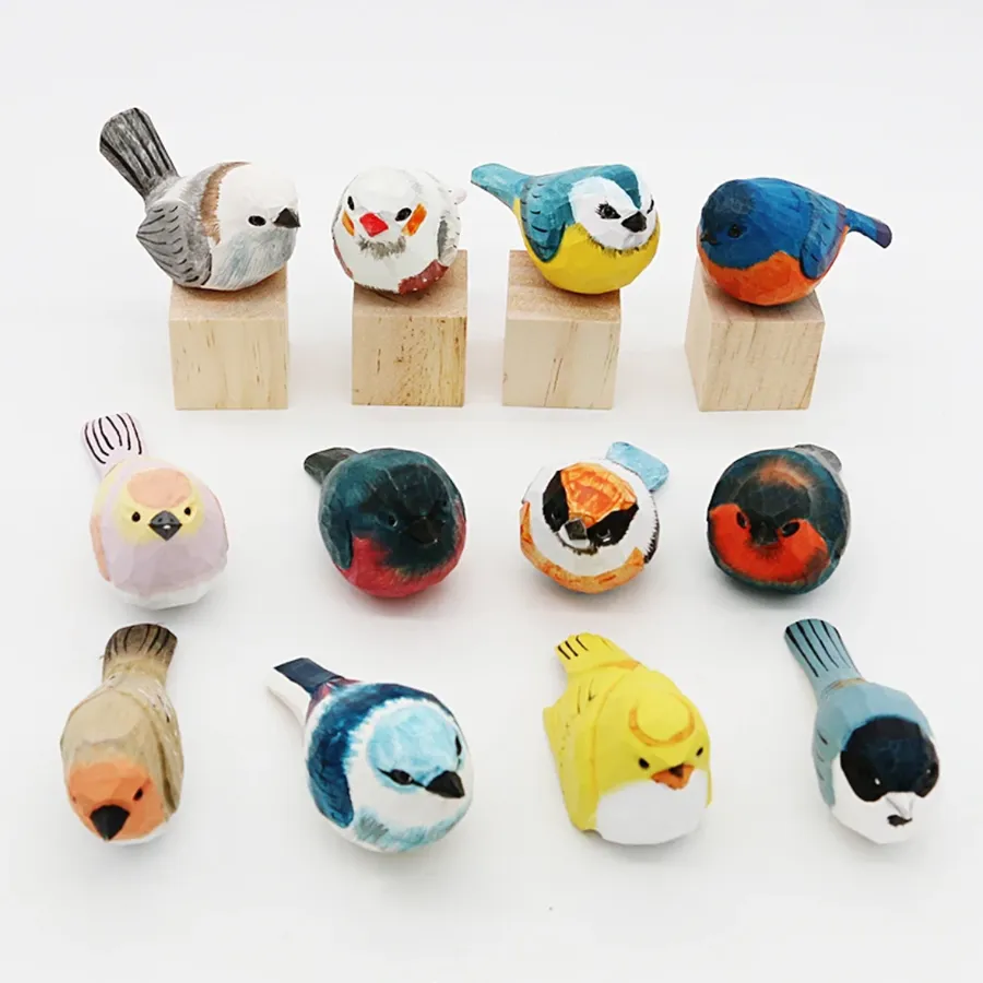 Wooden Bird Statue Miniature for Home Decor and Gifts — wholesale Home & Décor by the case