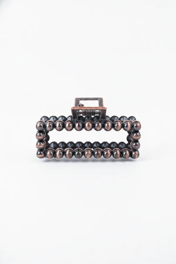 Copper Pearl Hair Claw Clip - Elegant Hair Accessories for Boutique and Salon — wholesale Apparel & Accessories by the case