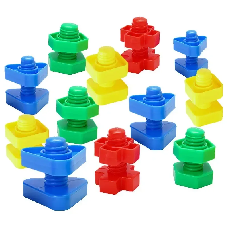 Montessori Plastic Nuts & Bolts Building Set - Motor Skills — wholesale Toys & Games by the case
