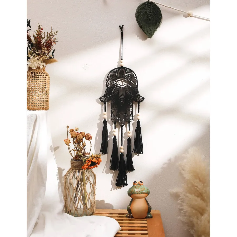 Evil Eye Handmade Hamsa Dreamcatcher For Wall Decor — wholesale Home & Décor by the case