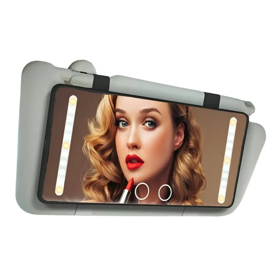 Dimmable LED Car Vanity Mirror | Travel Essentials — wholesale Home & Décor by the case