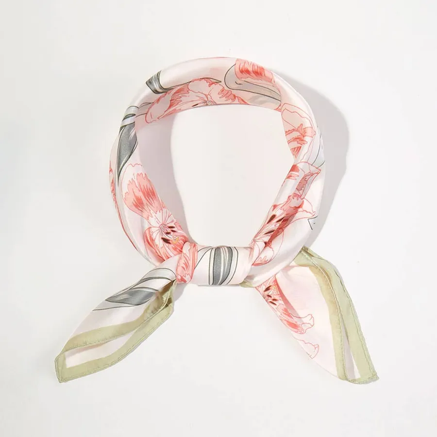Floral Pattern Silky Bandana Scarf - Assorted — wholesale Apparel & Accessories by the case