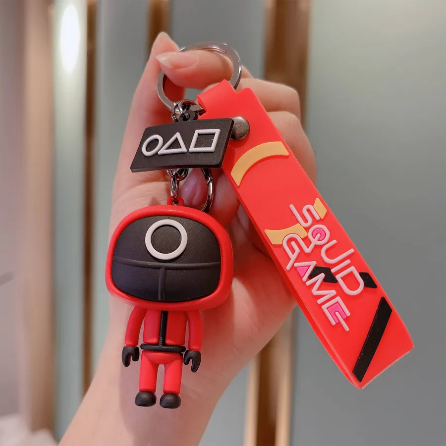 Standing Man Rubber Valentines Backpack Keychain In Bulk — wholesale Keychains & Charms by the case