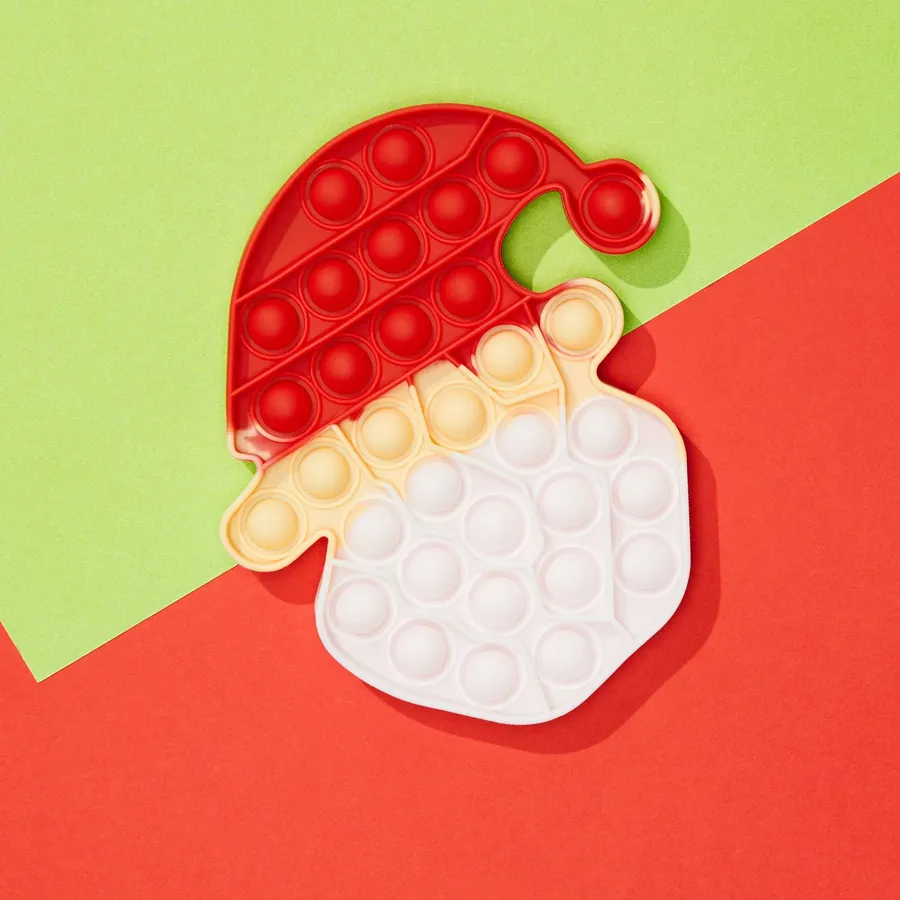 Holiday Santa Face Pop It Fidget Kids Toy — wholesale Fidgets & Sensory by the case