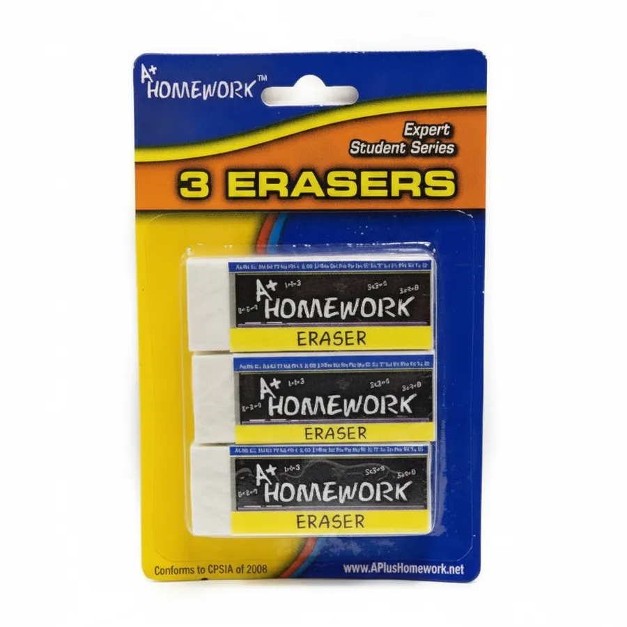 Premium White Erasers for Pencils - School Supplies & Office Stationery — wholesale Stationery & Office by the case