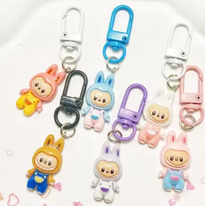 Lababu Keychain Pendant – Cute Cartoon Bag Charm- Assorted — wholesale Keychains & Charms by the case