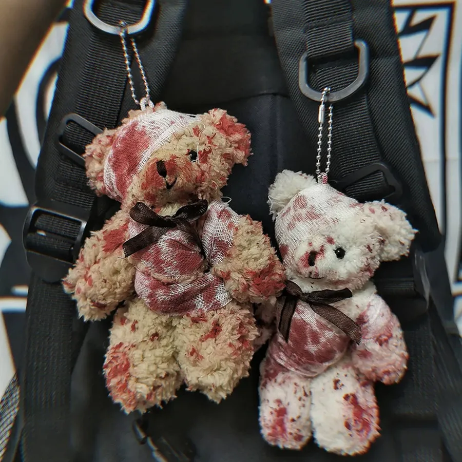 Bloody Plush Bear Keychain For In Bulk — wholesale Plush & Squishies by the case