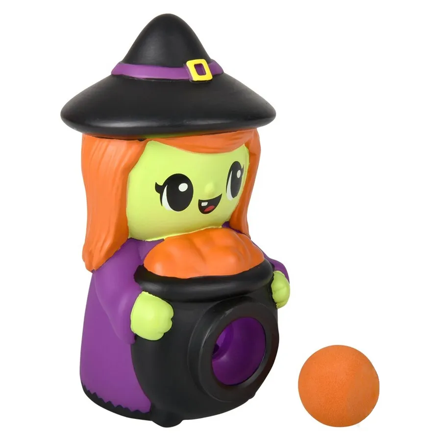 Sensory Toy Witch Foam Ball Blaster - Halloween Squeeze Fidget — wholesale Fidgets & Sensory by the case