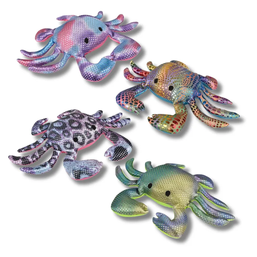 Sparkly Soft Plush Crab Animal Toy For Kids - Assorted — wholesale Plush & Squishies by the case