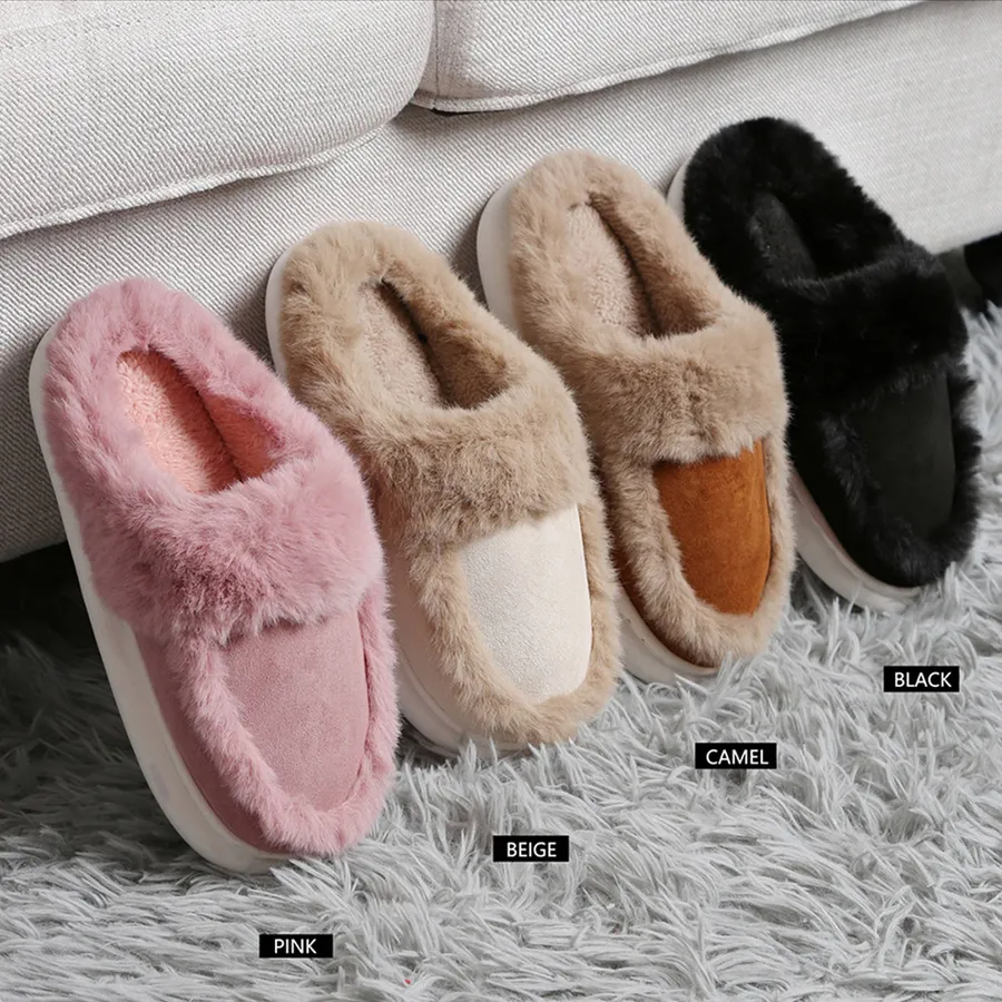Faux Fuzzy Indoor Floor Slippers For Winter — wholesale More Wholesale Goods by the case