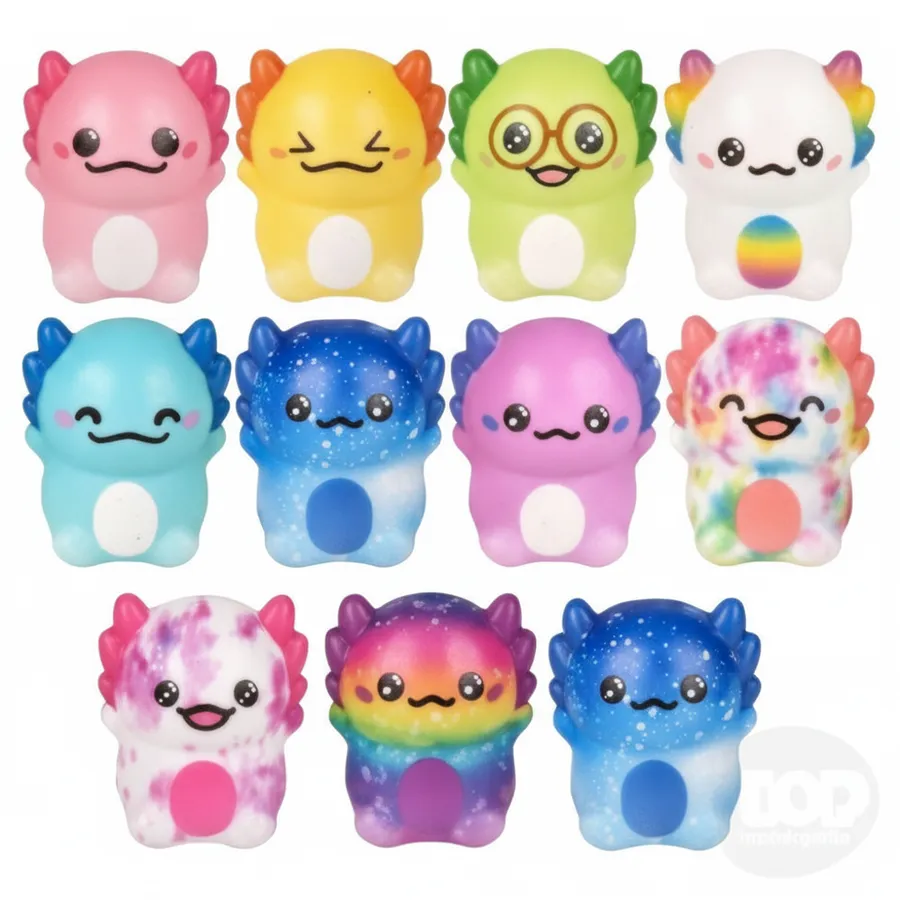 Axolotl Squishy Toy - 3.25" Cute Sensory Fidget & Stress Ball — wholesale Fidgets & Sensory by the case