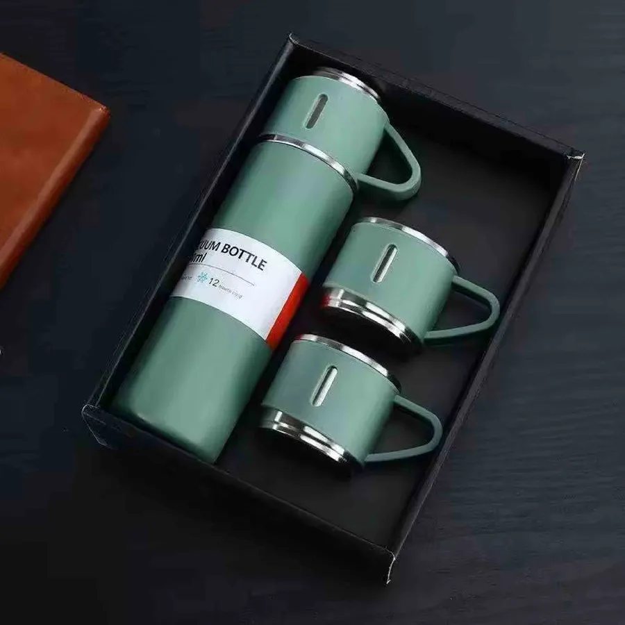 Steel Vacuum Water Bottle Flask Mug Set - Assorted — wholesale Kitchen & Drinkware by the case