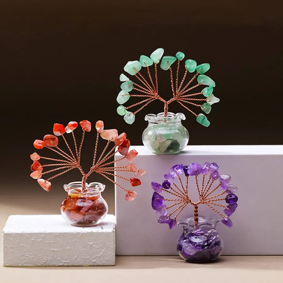 Crystal Mini Flower Pot Ornaments For Home Decor - Assorted — wholesale Home & Décor by the case
