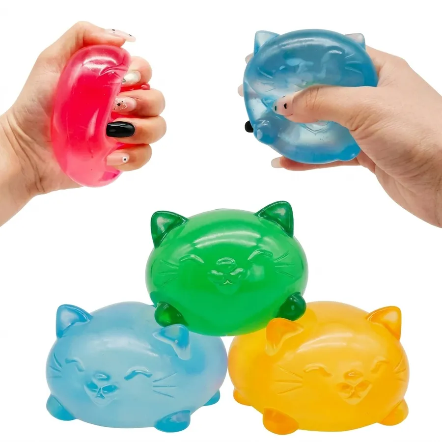Squishy Toys - Viral Kawaii Cat Squeeze Toy, Sensory Fidget & Stress Ball — wholesale Fidgets & Sensory by the case