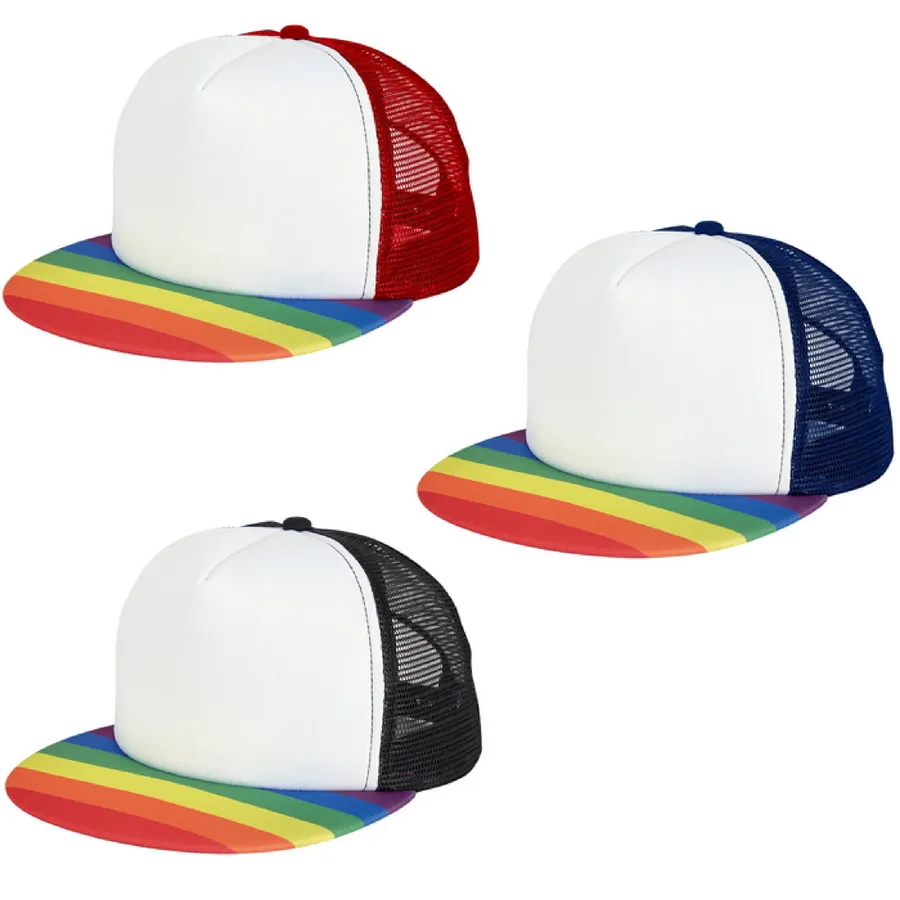 Fashionable Rainbow Baseball Cap - Assorted — wholesale Apparel & Accessories by the case