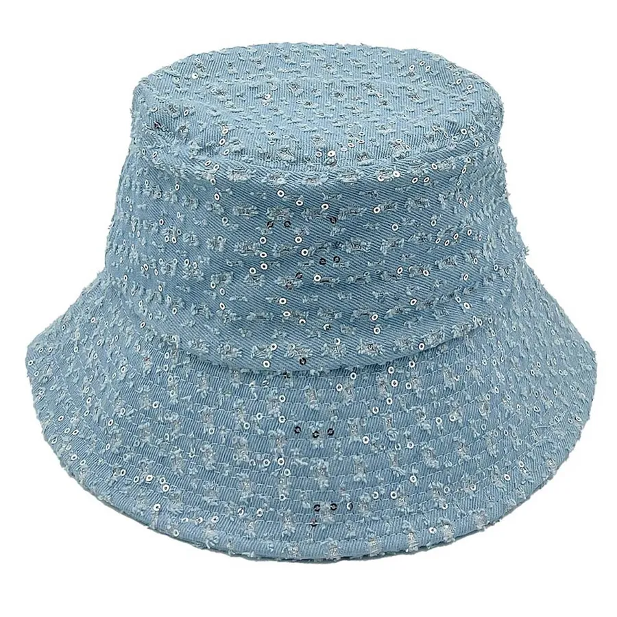Stone Paved Denim Bucket Hat For Women's — wholesale Apparel & Accessories by the case