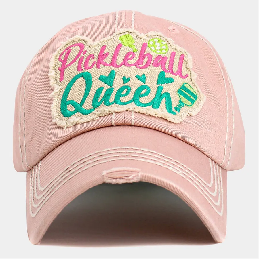 Pickleball Queen Accented Vintage Baseball Cap- Assorted — wholesale Apparel & Accessories by the case