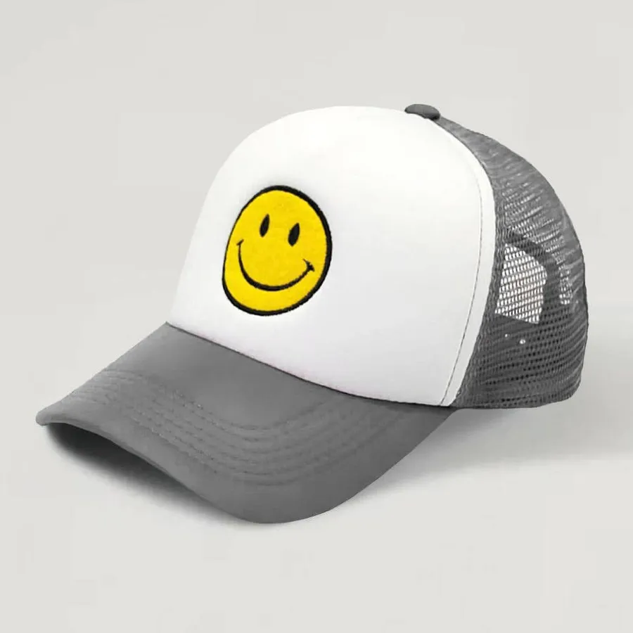 Smiley Face Adjustable Caps For Adults — wholesale Apparel & Accessories by the case