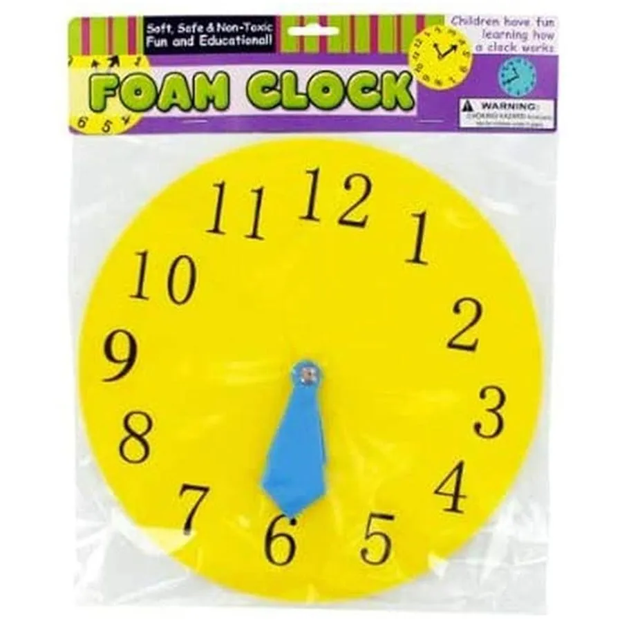 Early Teaching & Educational Foam Clock — wholesale Home & Décor by the case
