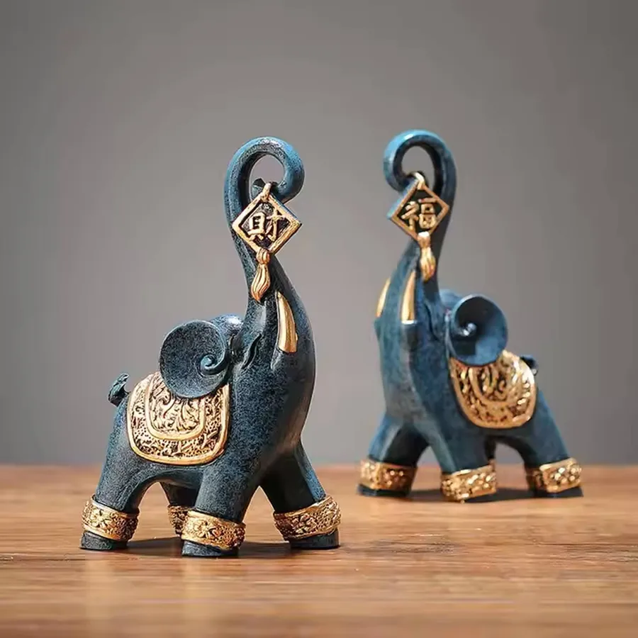 Resin Elephant Statue For Home Décor — wholesale Home & Décor by the case