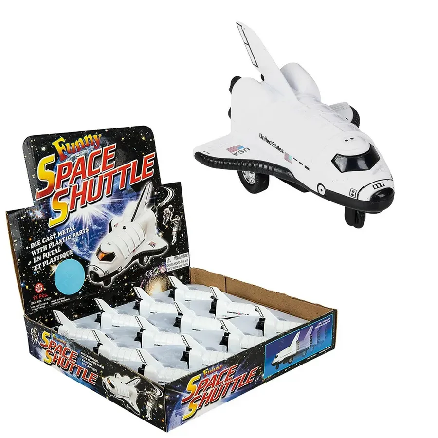 4" Die-Cast Pull Back Space Shuttle For Kids — wholesale Toys & Games by the case