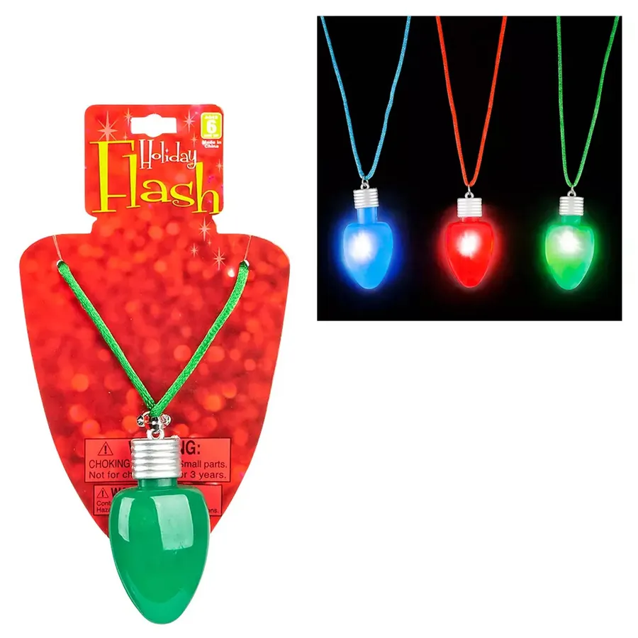 Light Up Bulb Necklace For Girls & Women In Bulk — wholesale Apparel & Accessories by the case