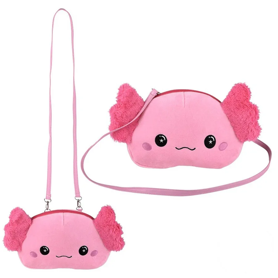 Axolotl Plush Crossbody Bag For Valentine — wholesale Plush & Squishies by the case