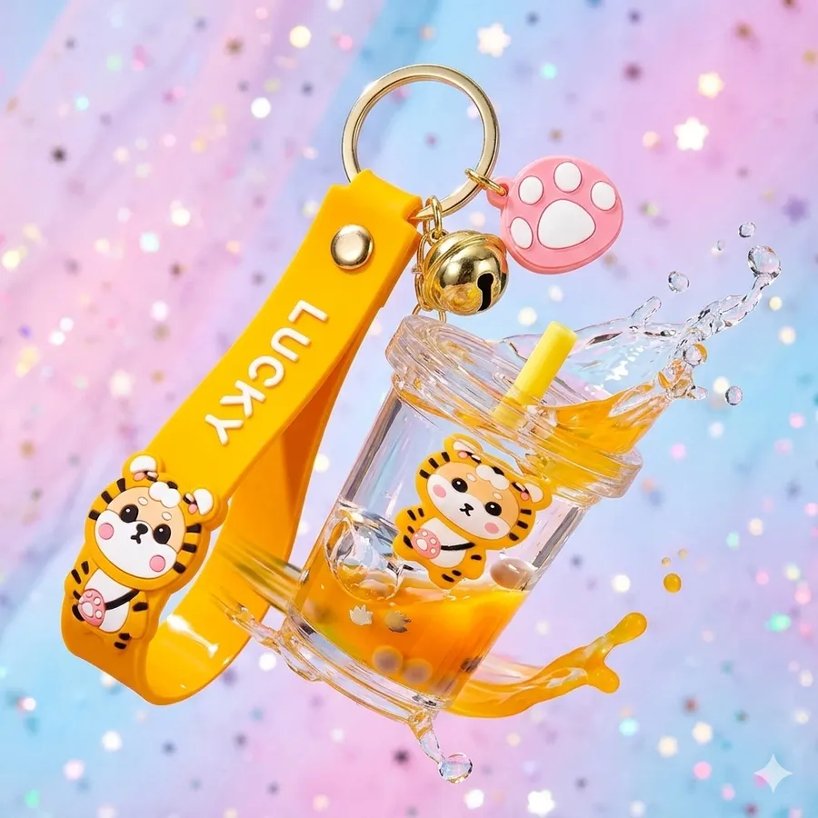 Kawaii Liquid Keychain Cute Floating Charm Bulk — wholesale Keychains & Charms by the case