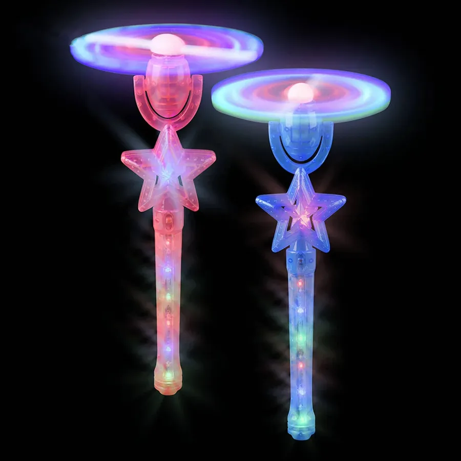 Light-Up Star Spinner Windmill Wand Toys For Kids Assorted — wholesale Toys & Games by the case