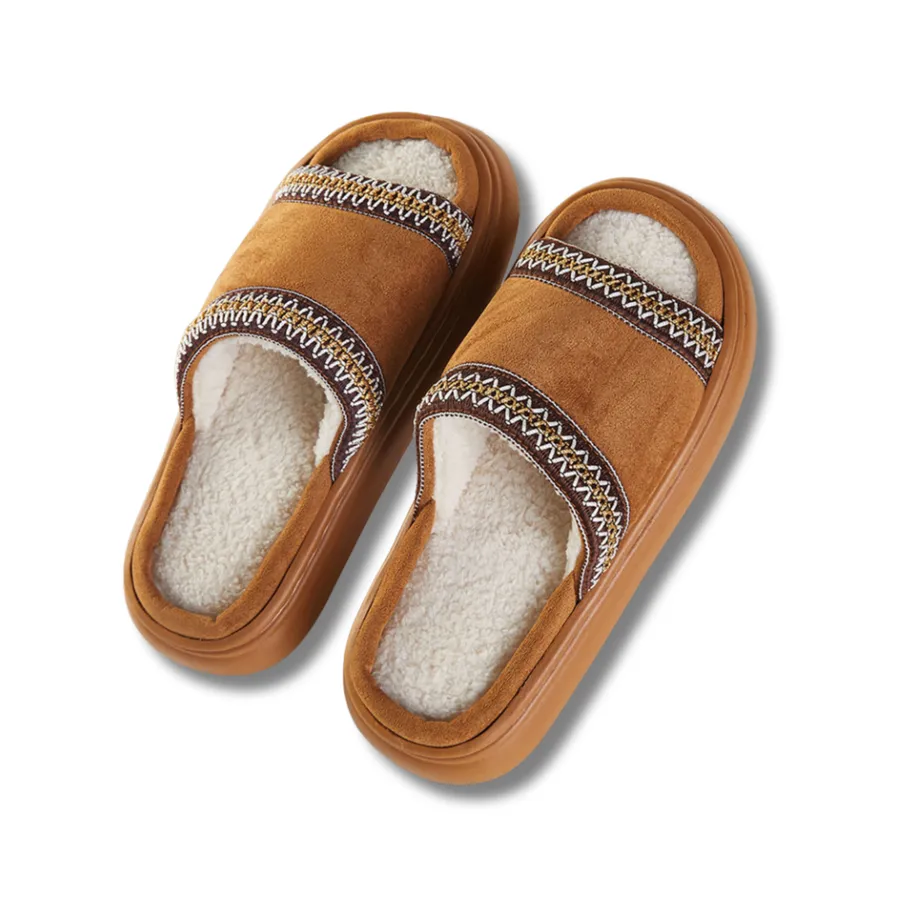 Tribal Embroidered Plush Slipper - Assorted — wholesale Plush & Squishies by the case