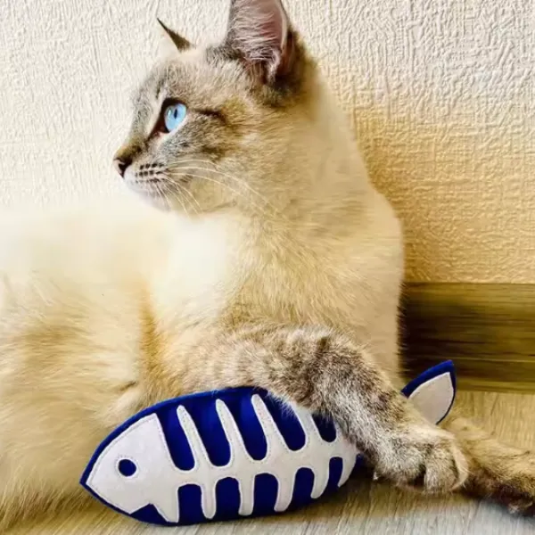 Cat Plush Fish Toy for Kicking, Chewing, and Cuddling — wholesale Plush & Squishies by the case