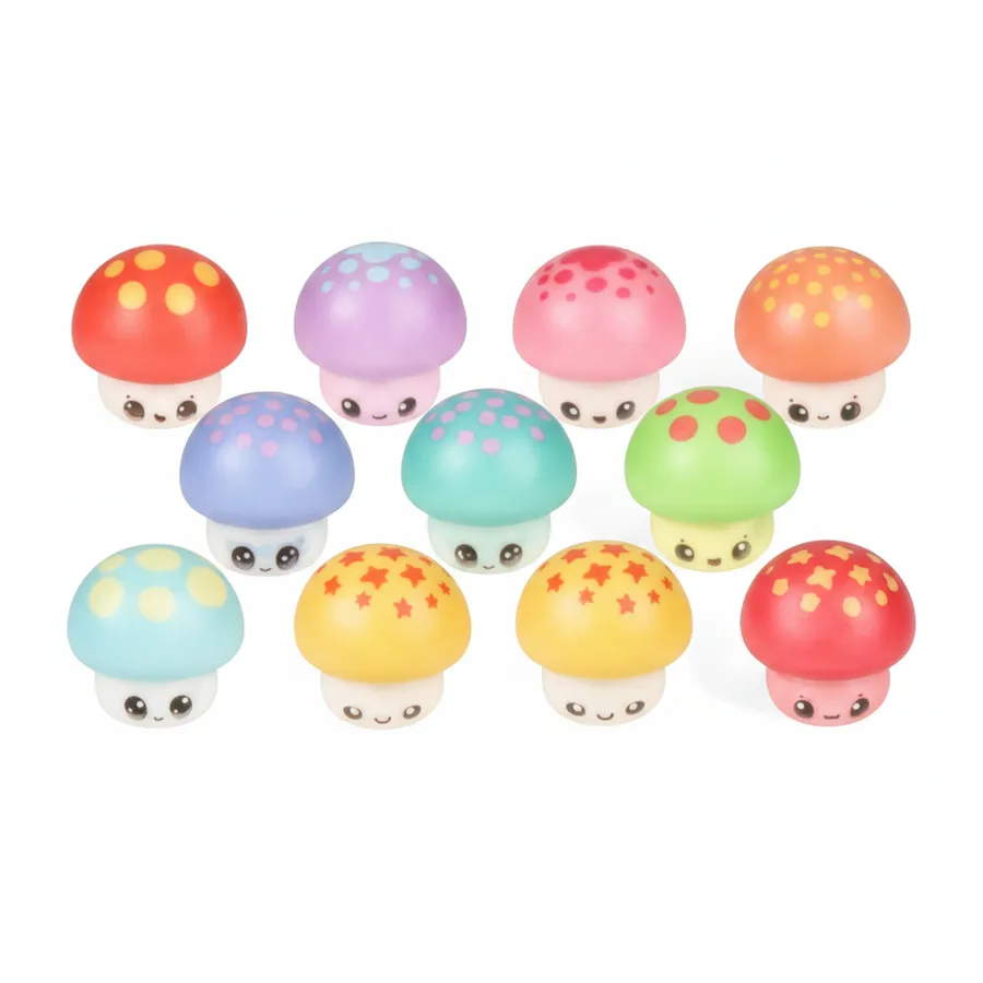 3.25-Inch Mushroom Squishy Toy - Sensory Fidget and Stress Ball Squish Toys — wholesale Fidgets & Sensory by the case