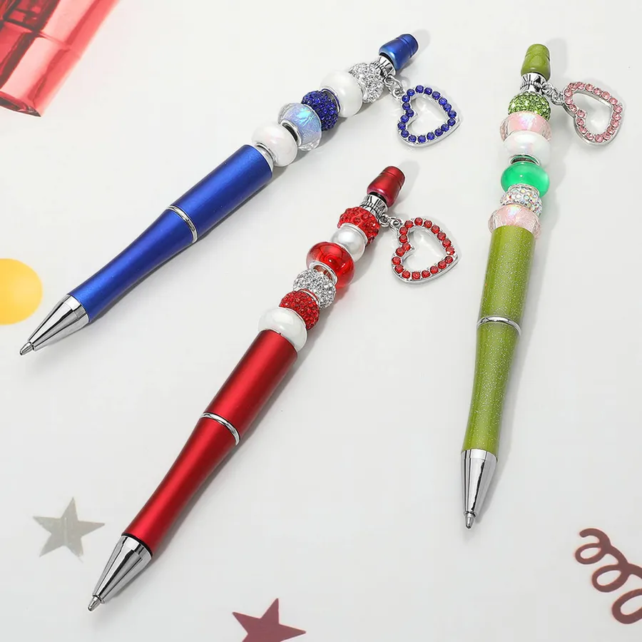 Decorative Charm Beaded Ball Pen – Assorted — wholesale Keychains & Charms by the case