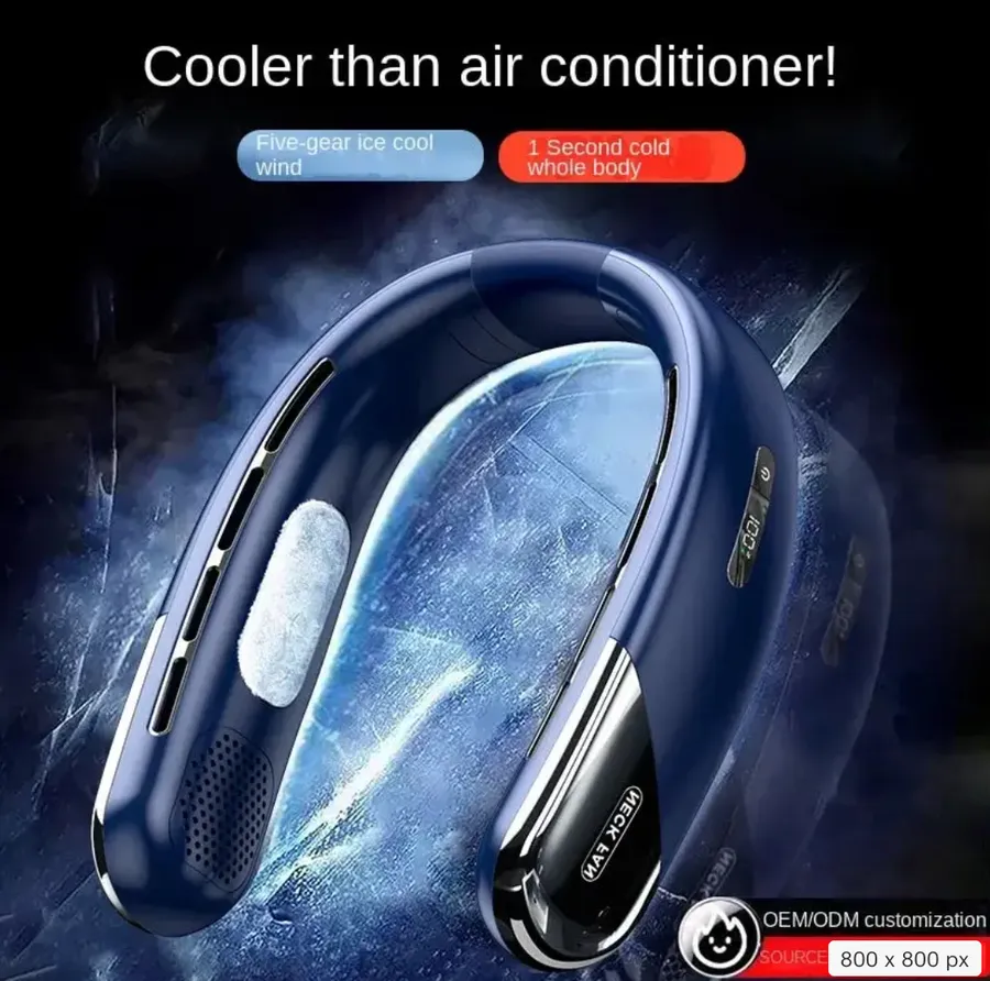 10000mAh Portable Neck Fan Bladeless Silent — wholesale Tech & Gadgets by the case