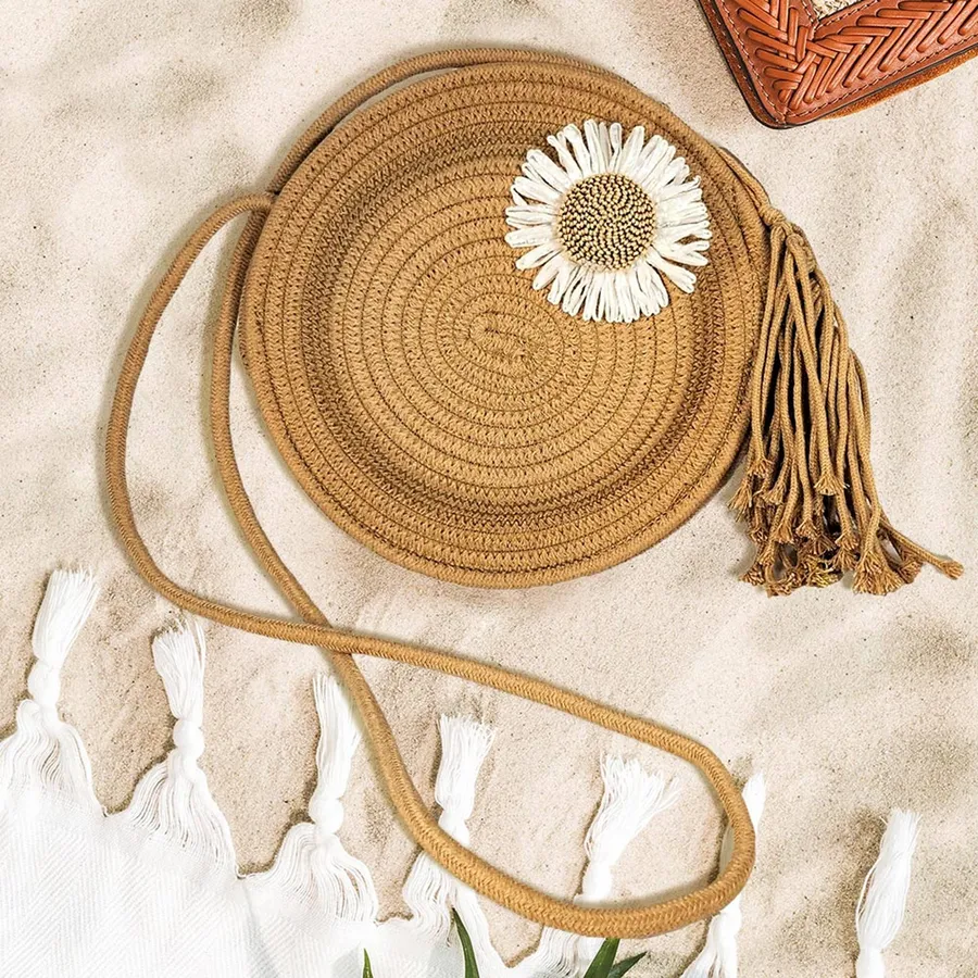 Fashionable Flower Accented Crossbody Bag — wholesale Bags & Backpacks by the case