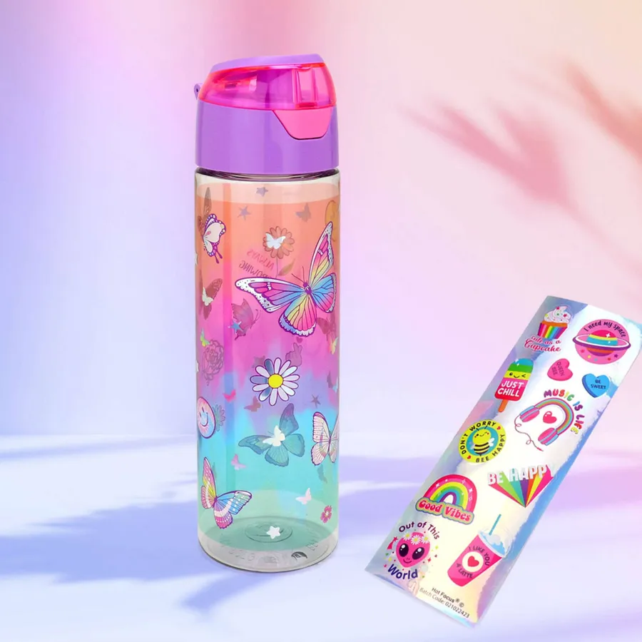 Flower Printed Transparent Water Bottle — wholesale Kitchen & Drinkware by the case