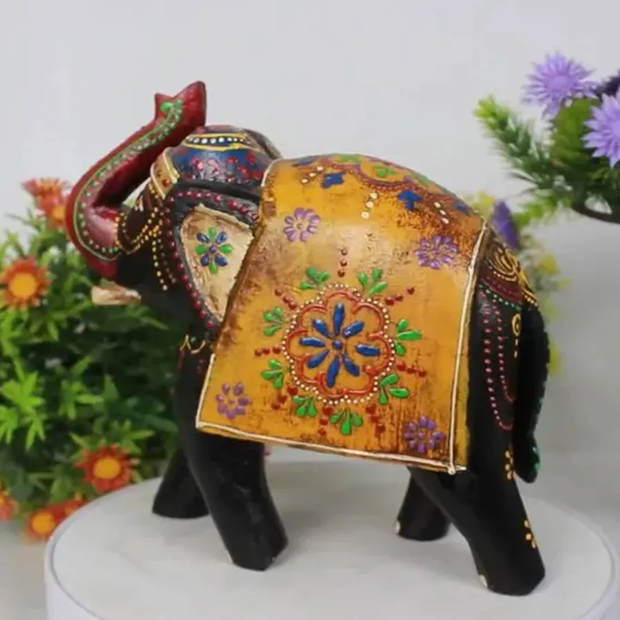 Wholesale Wooden Hand Painted Elephant Home Decores — wholesale Home & Décor by the case