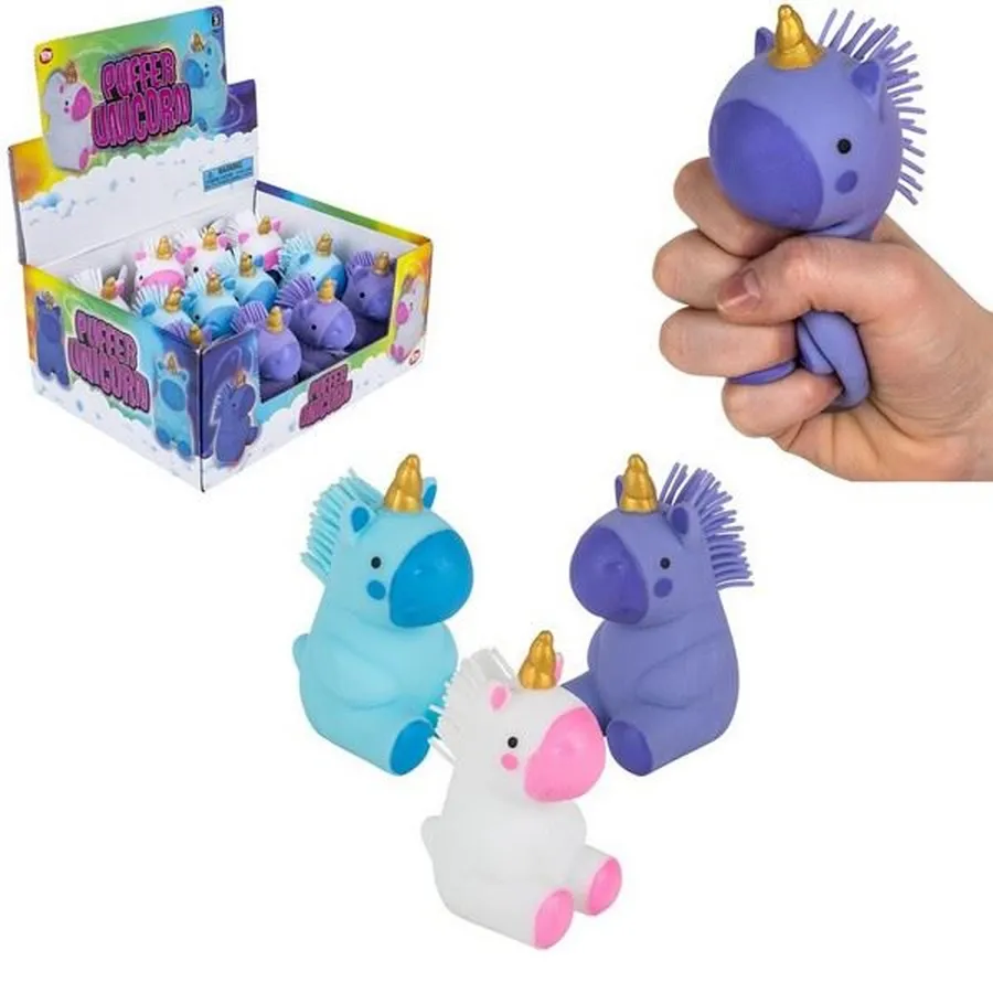 Unicorn Puffer Squishy Soft Toys: Assort Keeraft Home Gifts — wholesale Plush & Squishies by the case