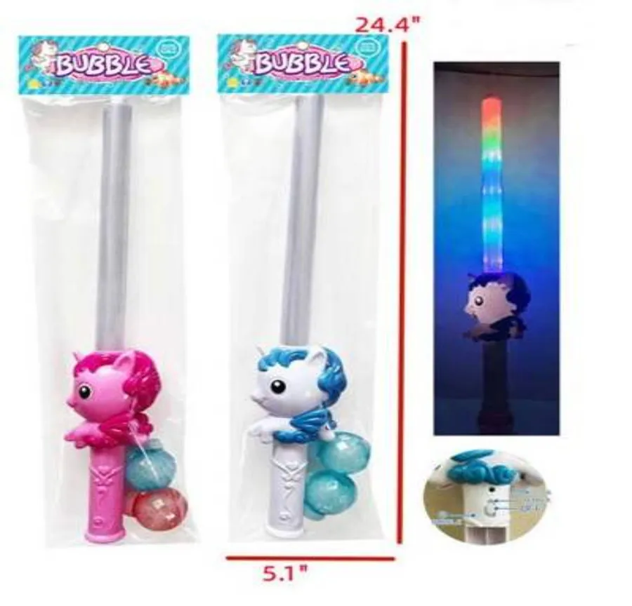 Wholesale New Bubble Wand - Light & Sound Unicorn Sold By Dozen — wholesale Toys & Games by the case