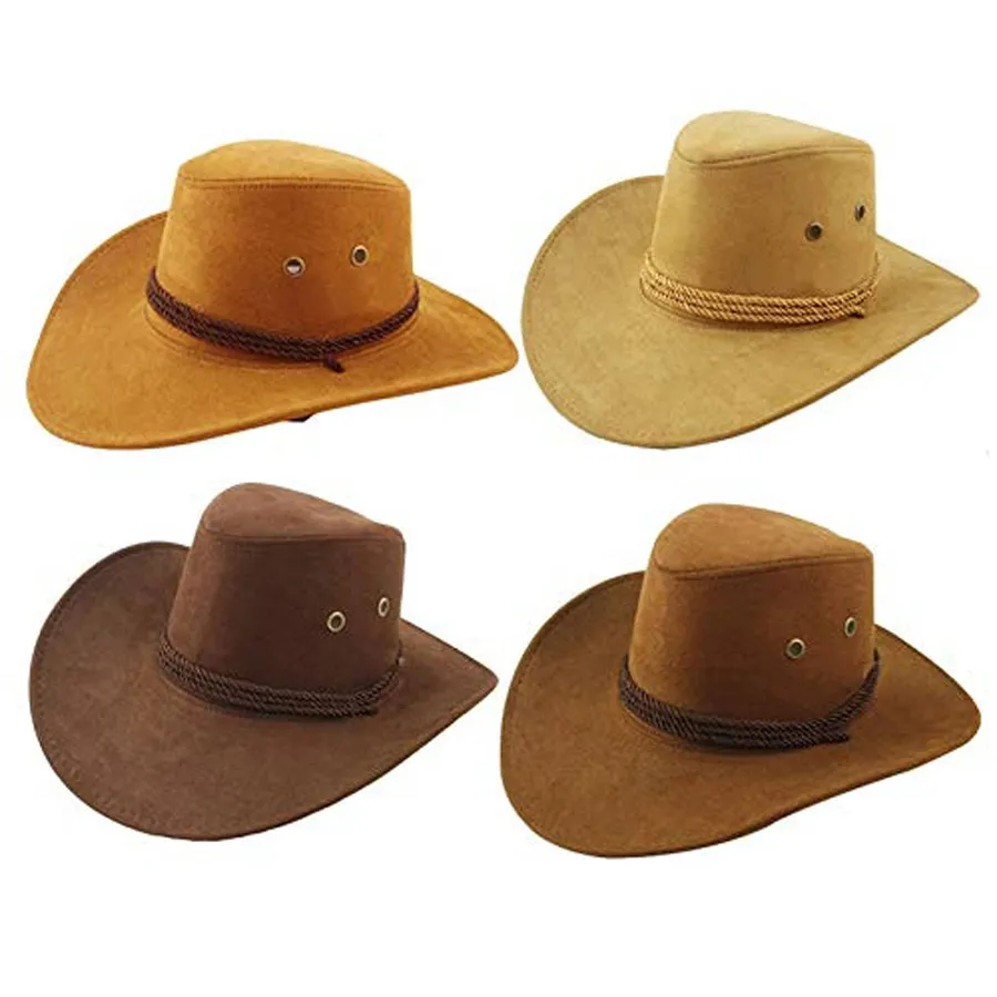 New Adjustable Camel Roper Cowboy Hat For Men's - Assorted — wholesale Apparel & Accessories by the case
