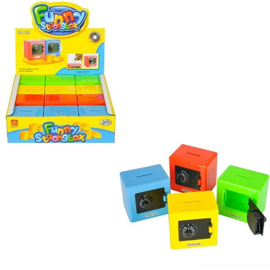 Plastic Combination Safe Bank Colorful D Keeraft Home Gifts — wholesale Toys & Games by the case