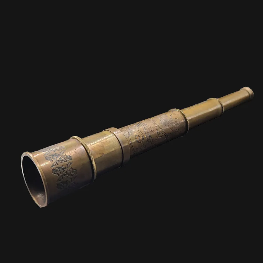 Vintage Brass Telescope - Decorative Nautical Tabletop Object, 6-inch — wholesale Tech & Gadgets by the case