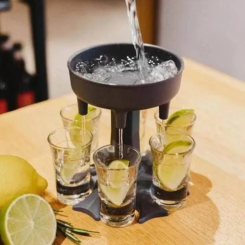 6-Shot Glass Dispenser | Barware Party Gadget — wholesale Party & Gifts by the case