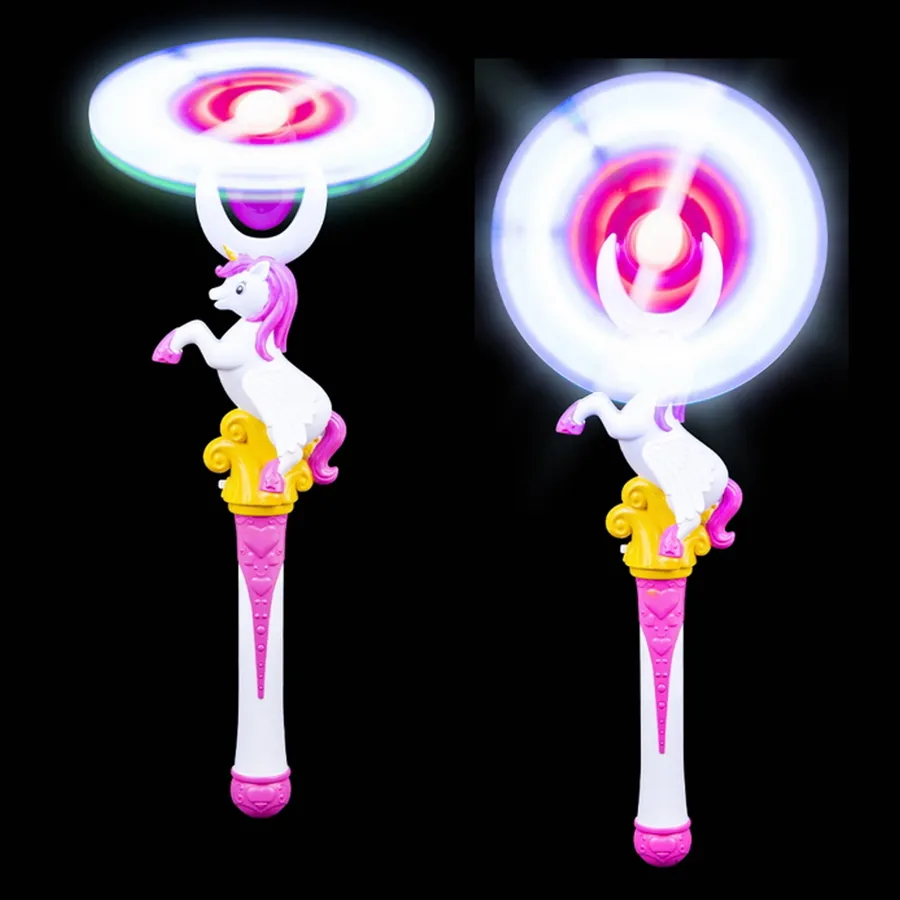 LightUp Unicorn Spinning Wand For Kids — wholesale Toys & Games by the case