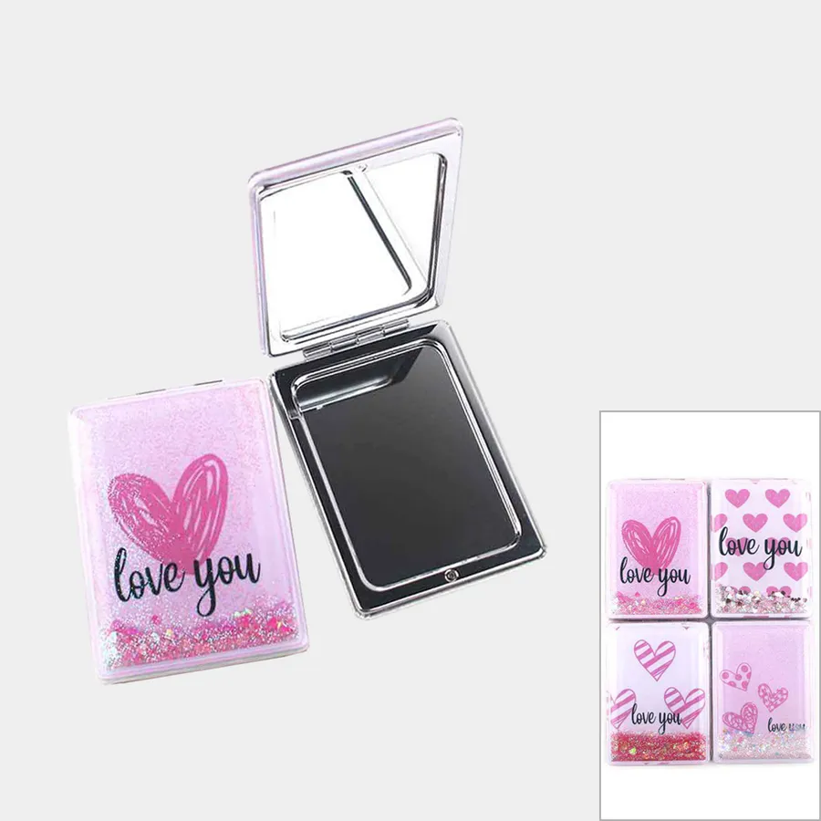 Heart Patterned Cosmetic Mirrors For - Assorted — wholesale Home & Décor by the case